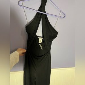 NWT Charlotte Russe black twist front jumpsuit size small